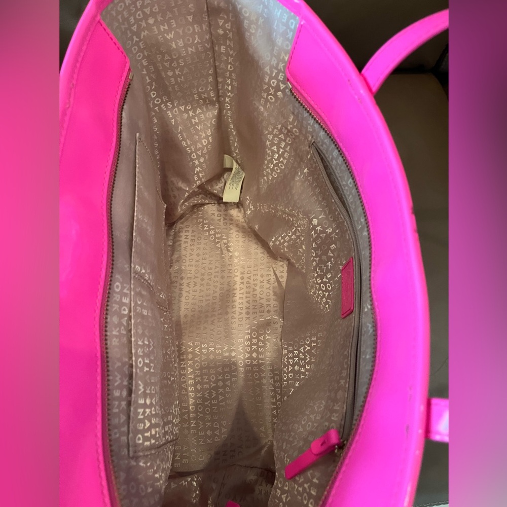 Kate Spade New York Molly Bikini Dot Large Women's Tote Bag - Neon Pink - Picture 12 of 16